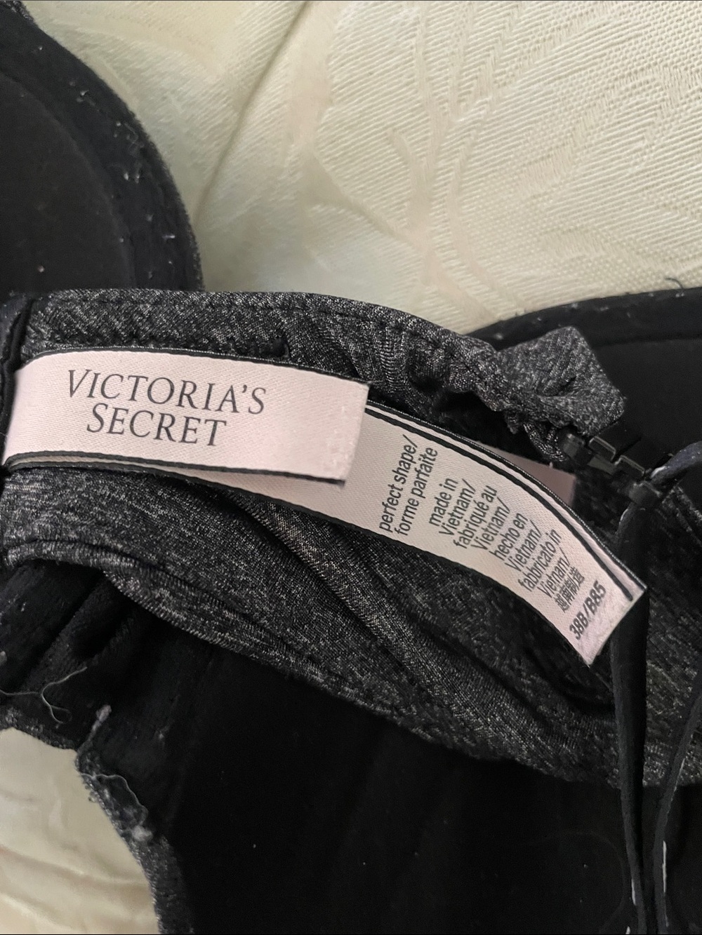 Victoria's Secret PINK Wear Everywhere Push-Up Bra Bras Black & Gray - Picture 4 of 6
